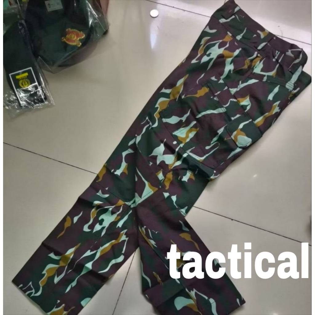 PDL LORENG TACTICAL Celana PDL Loreng Tactical untuk Patroli Lapangan Ukuran TACTICAL JATAH BRIMOB