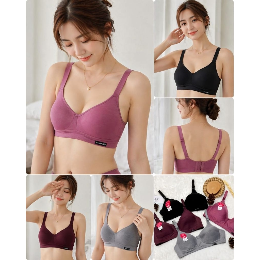 4 pcs, bra push up/bra sport tampa busa dn tampa kawat elastis , melar dn lembut, nyaman buat sehari