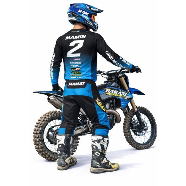 Baju Jersey set Balap Trail Motocross Adventure Trabas Racing Custom Design (Bahan Strech)
