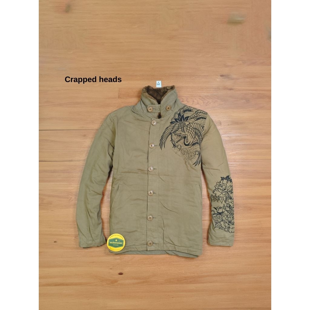 crapped heada vintage N1-deck canvas sherpa jacket