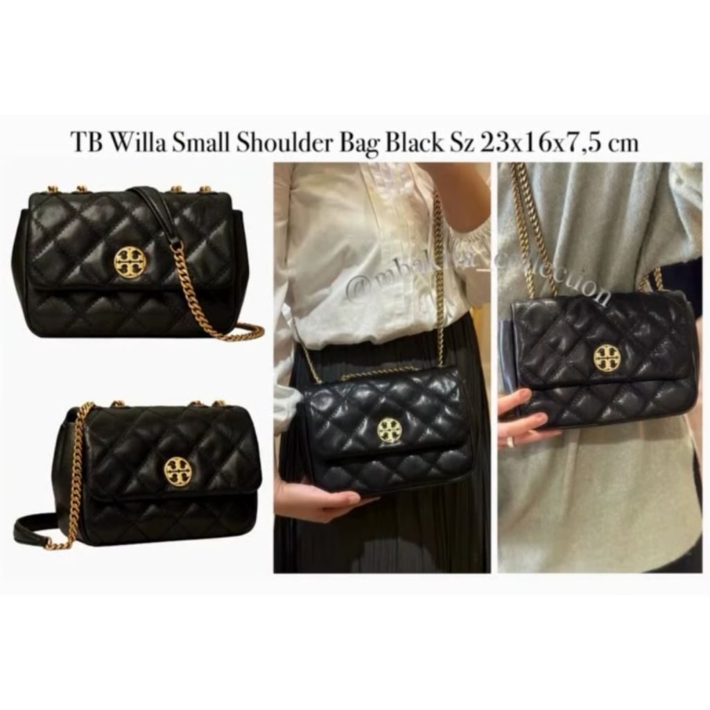 TB Willa Small Shoulder Bag Black