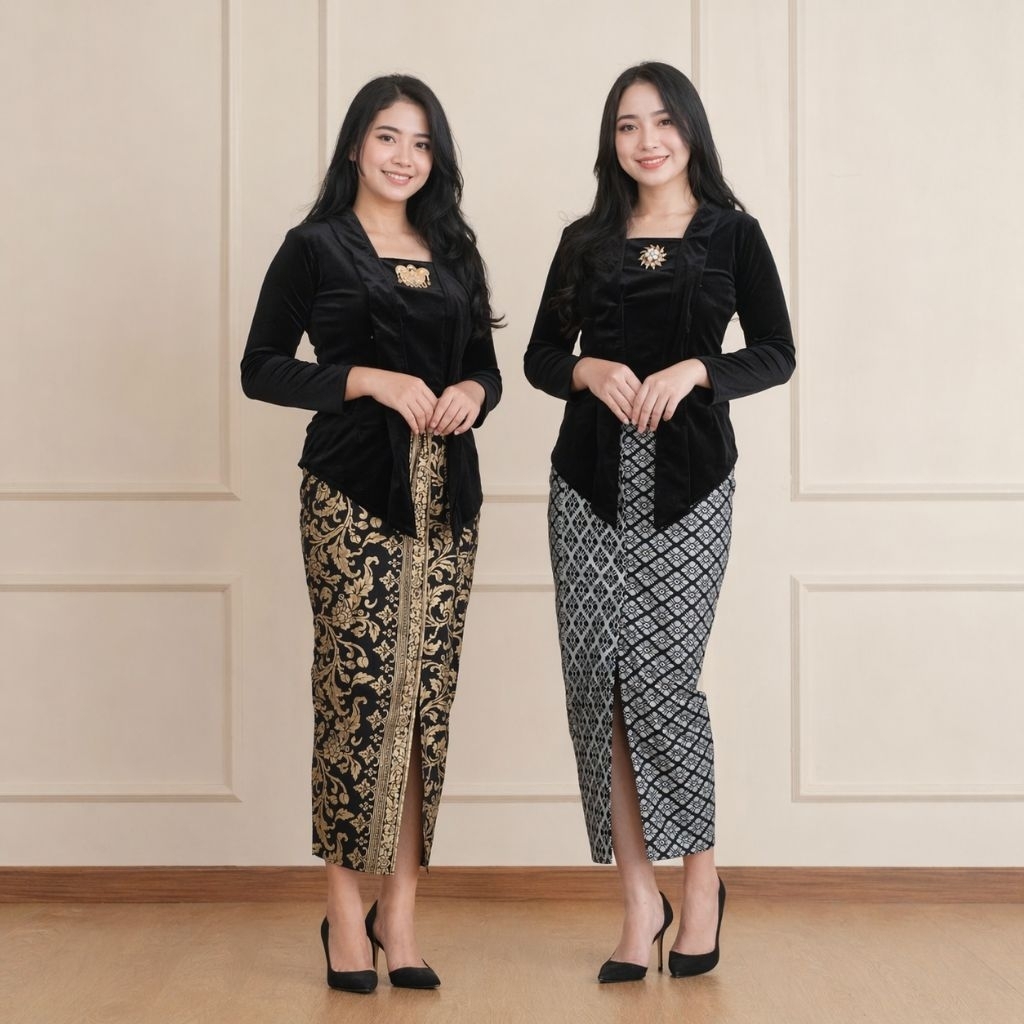 Rok span belah / Kamen rok bahan katun prada / Rok belah depan / Rok span kondangan  wisuda