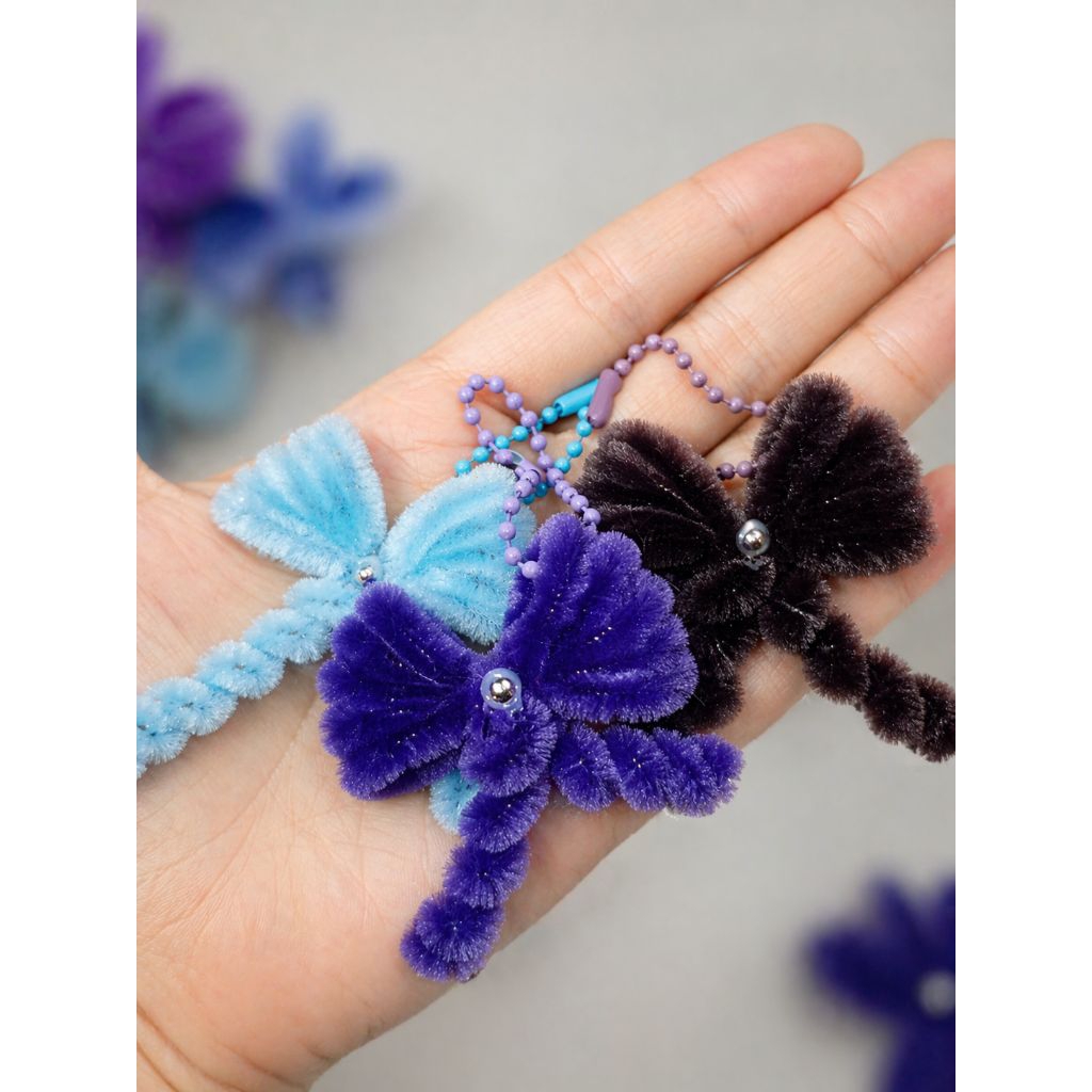 Gantungan Kunci Pita Coquette Kawat Bulu Cocok Untuk Souvenir,Hiasan,dll||Souvenir Nikahan, Souvenir