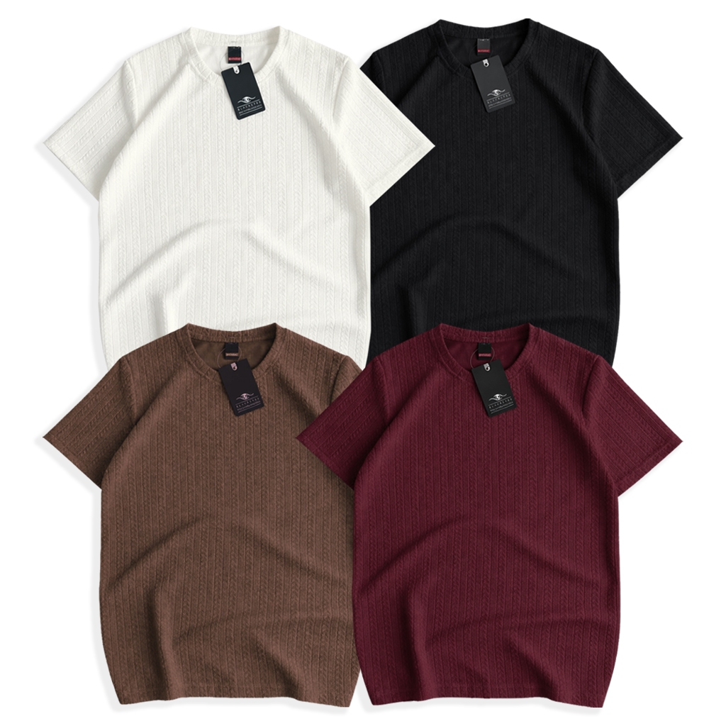 Kaos kain JACQUARD AIRSM motif / Kaos Lengan Pendek JACQUARD AIRSM motif
