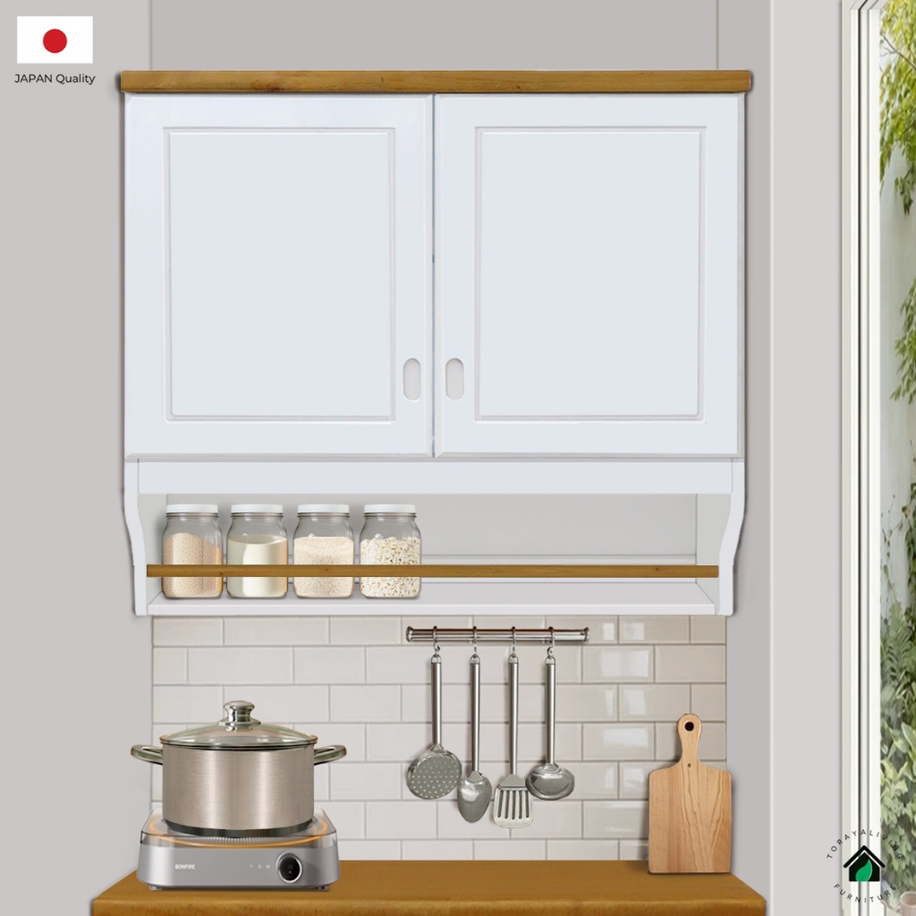 Toraya - Lumina Lemari Dapur Atas 2 Pintu Solid: Lemari Dapur/ Kitchen Cabinet/ Lemari Gantung