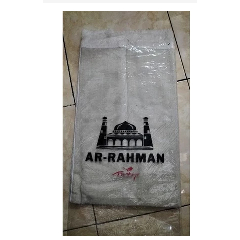 Sajadah Putih Polos Turkey Terbaru Rumbai Tebal Premium Nyaman