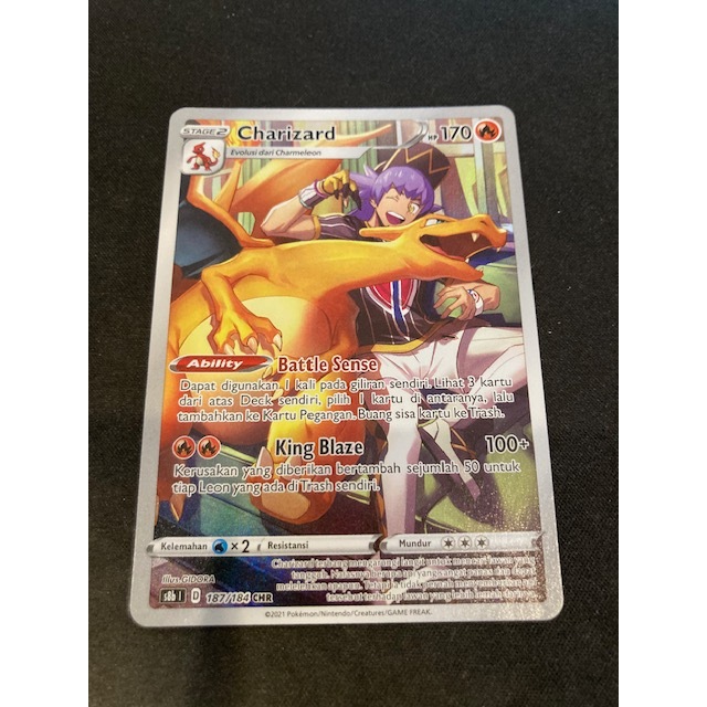 Kartu Koleksi TCG Pokemon Charizard 187/184 CHR