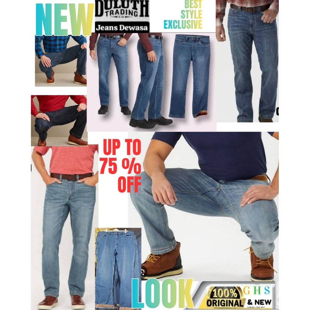 CELANA JEANS PRIA DLTH FLEX  STRECH Melar  TEBEBAL BALL ROOM RANTAI DOUBLE ORIGINAL