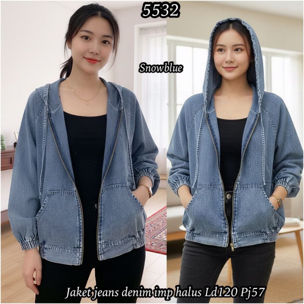 jaket jeans denim halus tidak kaku