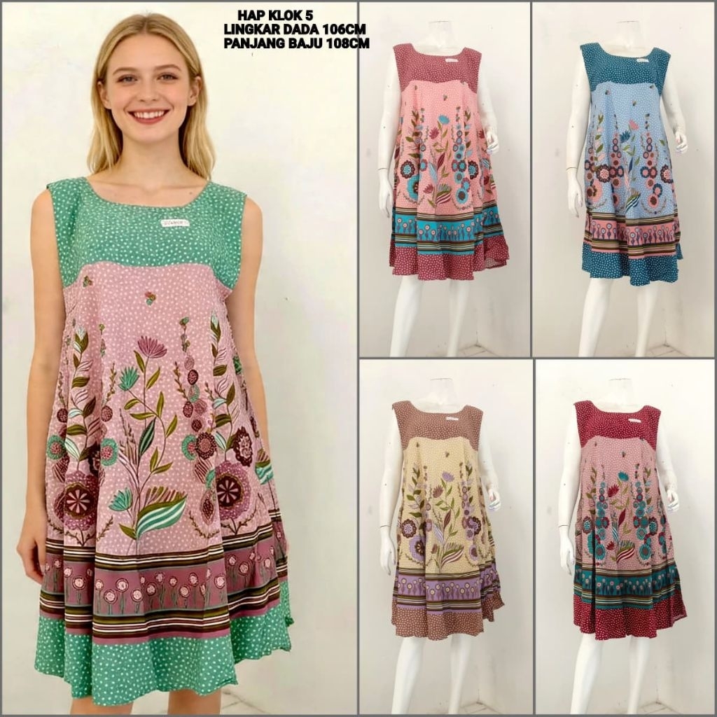 Daster klok HAP 05/Daster tanpa lengan/klok YCS HAP