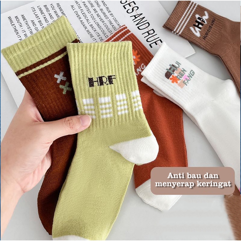 Kaos kaki gaya Korea, kaos kaki wanita, kaos kaki modis