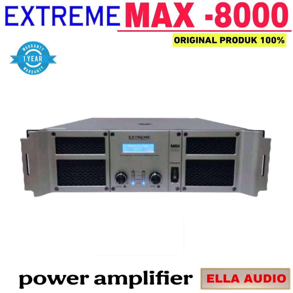Power Extreme MAX8000 2 Channel Power Amplifier MAX-8000