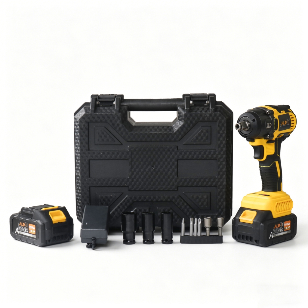JLD Impact Baterai Brushless 2Baterai 450N.M 3000RPM untuk Baut Mobil/Bor Cas Murah