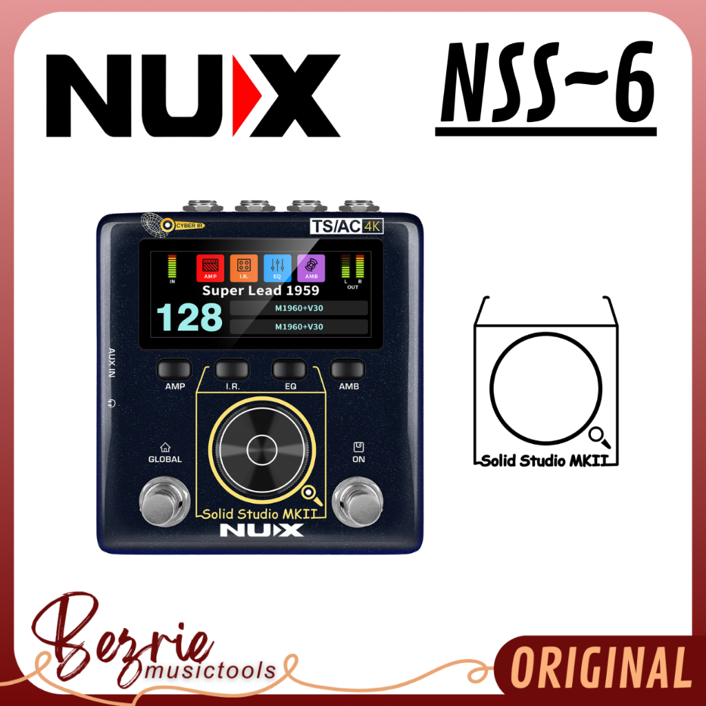 Nux NSS-6 Solid Studio MKII Preamp and IR Loader Pedal Original  NSS-6 MK2