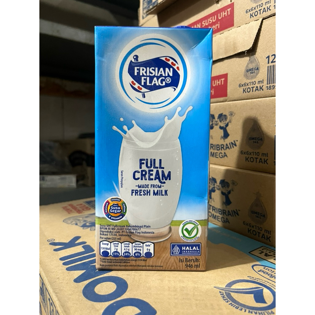 Susu UHT Frisian Flag full cream 1L ( 1 dus isi 12pcs)