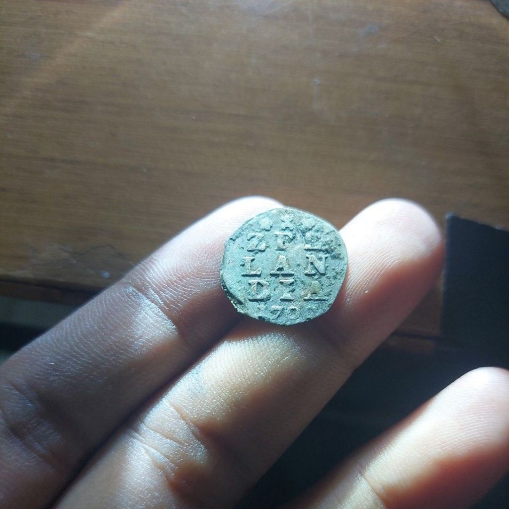 Koin perak zeelandia tahun 1700. Asli.