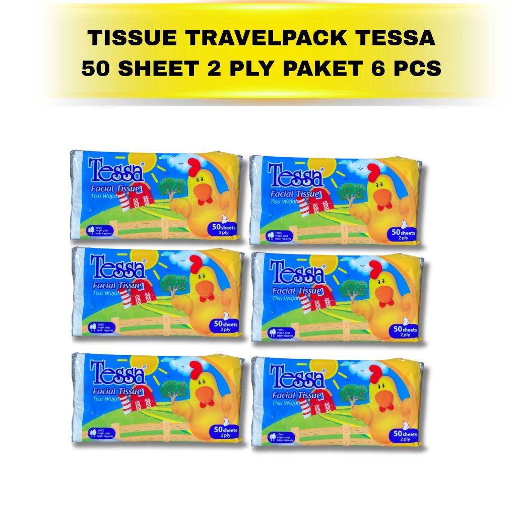 TISU TRAVELPACK TESSA 50 SHEET PAKET 6 PCS