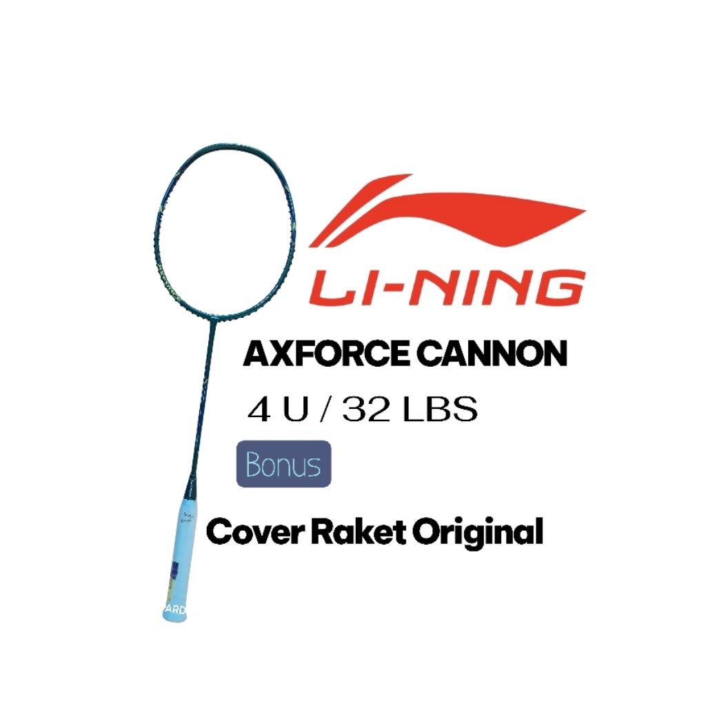 Raket Badminton Linning Axforce Cannon /Raket Badminton Linning Original