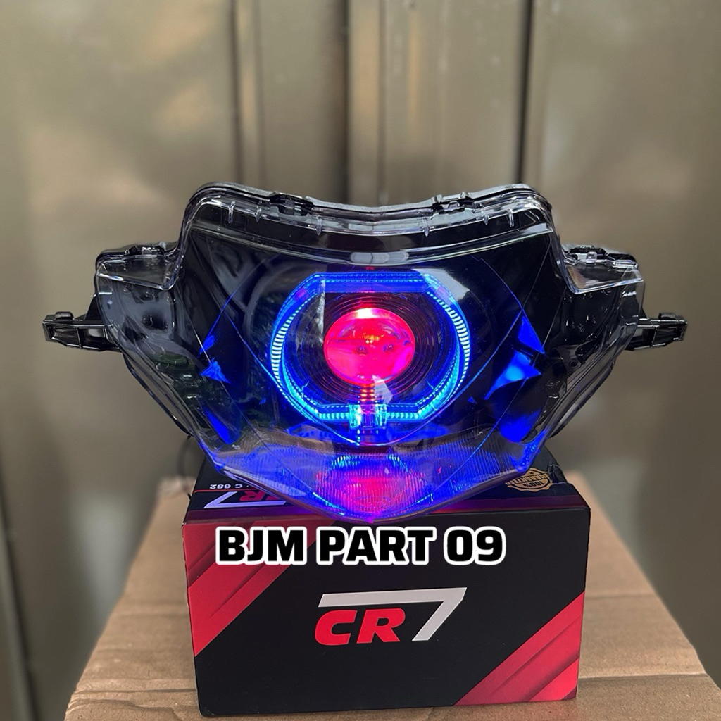 Reflektor set Biled Supra X 125 lama old custom biled 4,5 inch