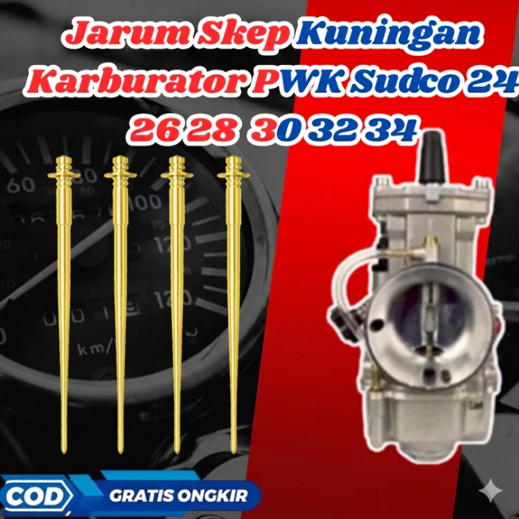 Jarum Skep Kuningan Karbu Karburator PWK Sudco 24 26 28 30 32 34 Original jarum PWk