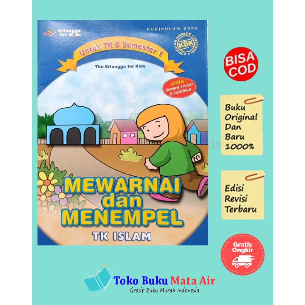 MEWARNAI & MENEMPEL TK.A & B SEMESTER 1 & 2 (ISL) ERLANGGA