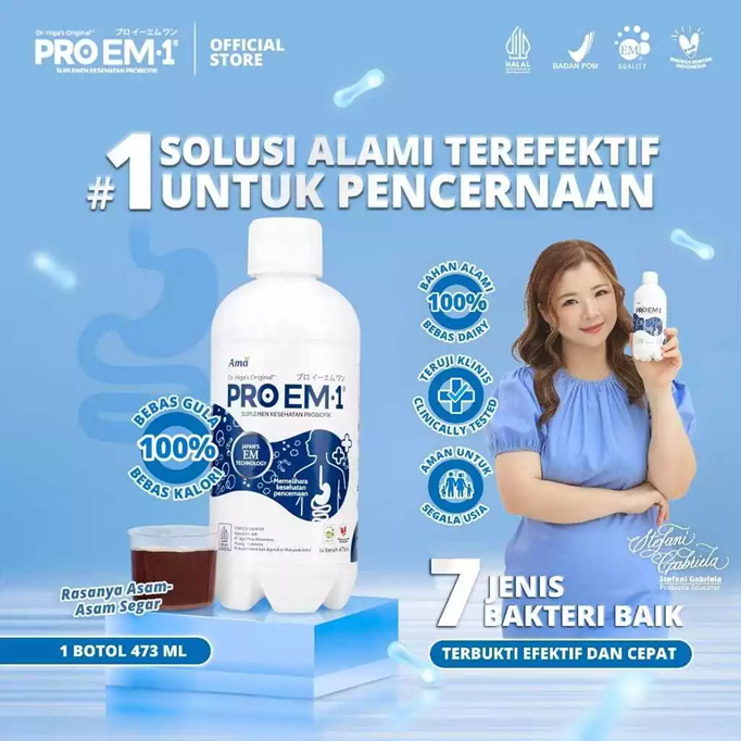 PRO EM 1 PROEM Probiotik Original 1 Botol 473 ml | PRO EM1 Suplemen Kesehatan Untuk Maag Gerd