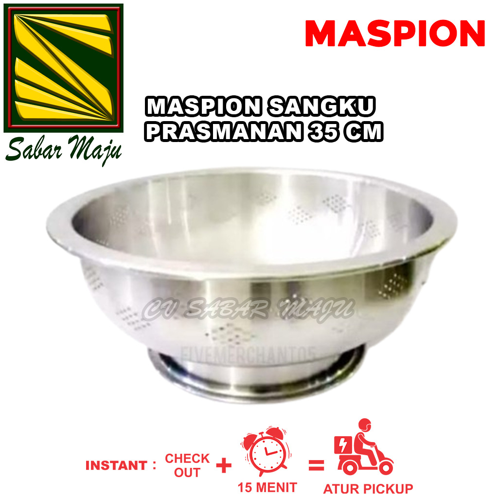 Maspion Tempat Nasi Wakul / Sangku Nasi Jumbo Stainless Prasmanan 35 CM