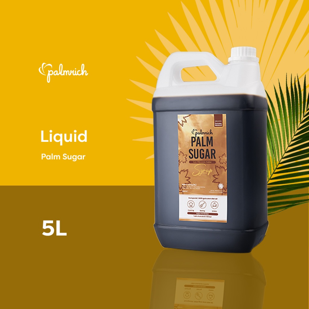 PALMRICH - Gula Aren Cair Premium 5 Liter - 100% Liquid Palm Sugar