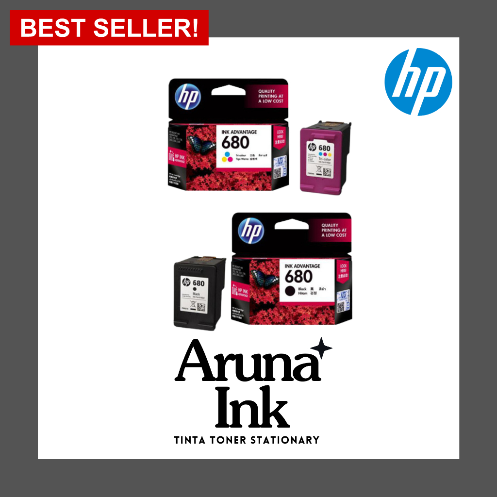 HP 680 Ink Cartridge Original Black Color DeskJet 2135 3635 3835 1115