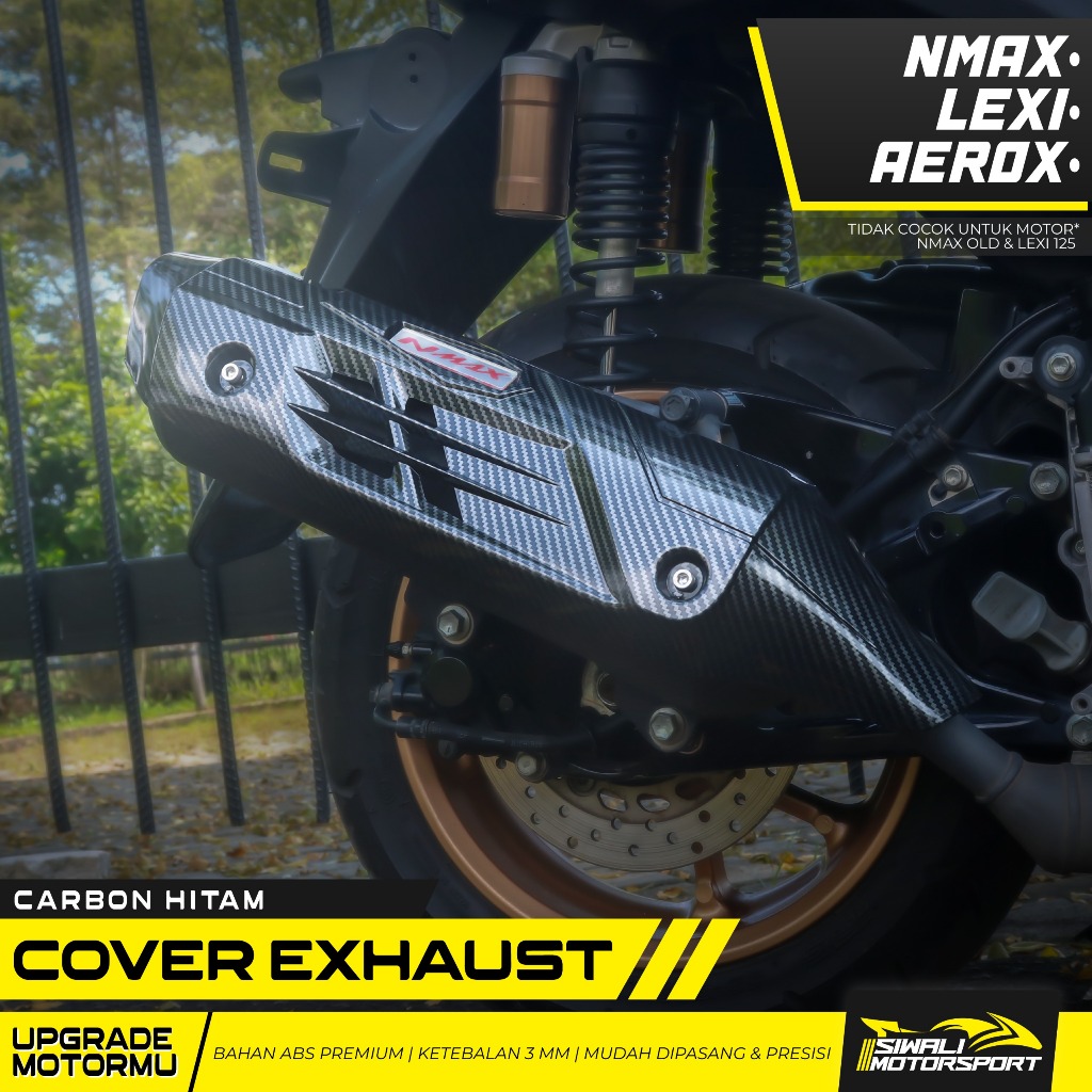 Exhaust V 2 Injex Nmax Turbo new Nmax Aerox Lexi Bahan Abs Carbon misoka knalpot