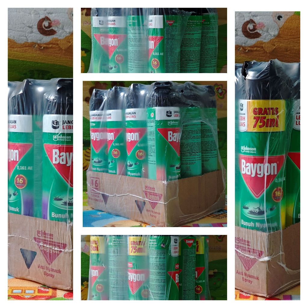 (DUS) Baygon Aerosol 600ml / 600ml + 75ml Flower Garden Pembasmi Nyamuk, Kecoa, dan Lalat Efektif da