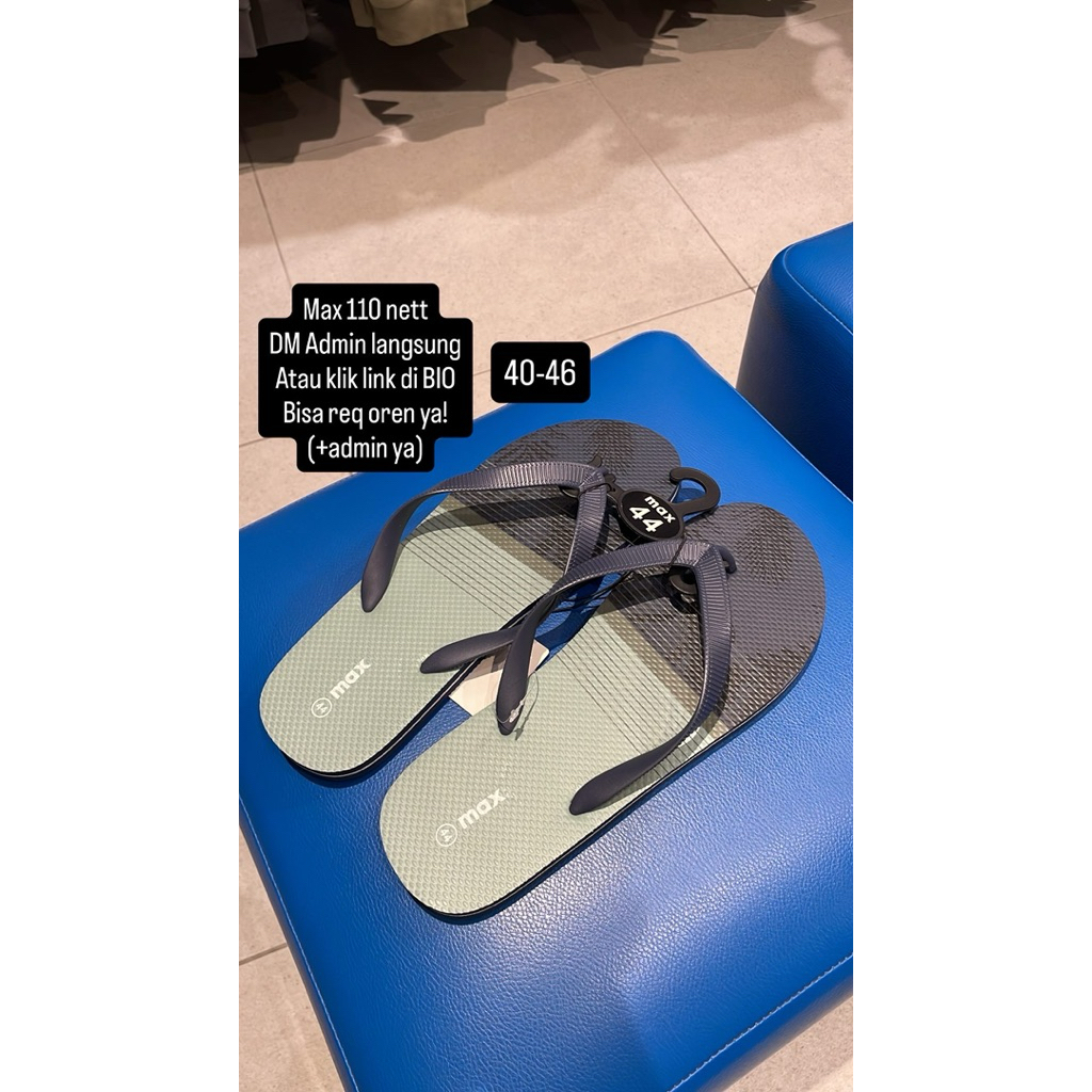 MAX FASHIONS Promo Sale Diskon Discount Sandal Pria dewasa dan anak - anak Max Fashion Original