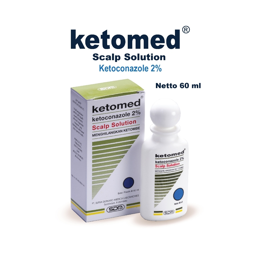 SDM - Ketomed Scalp Solution 60mL | Shampoo Untuk Menghilangkan Ketombe, Mengatasi Iritasi Kulit Kepala