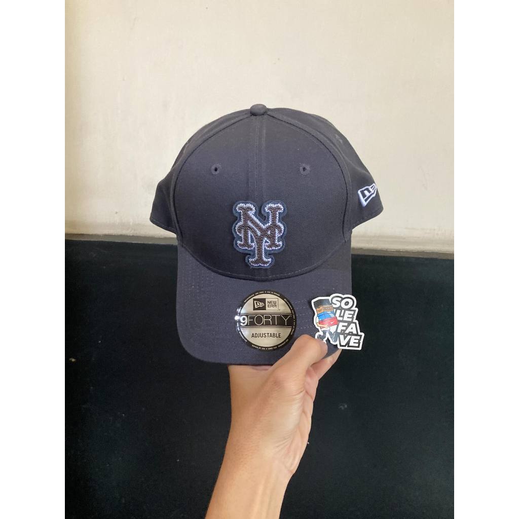 TOPI NEW ERA 940 STRAPBACK X MLB NEW YORK METS CHAINSTICHING Graphite ORIGINAL NO BOX