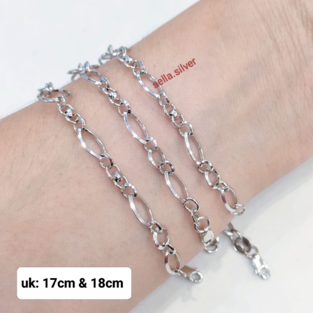 Gelang Tangan Dewasa Perak Asli