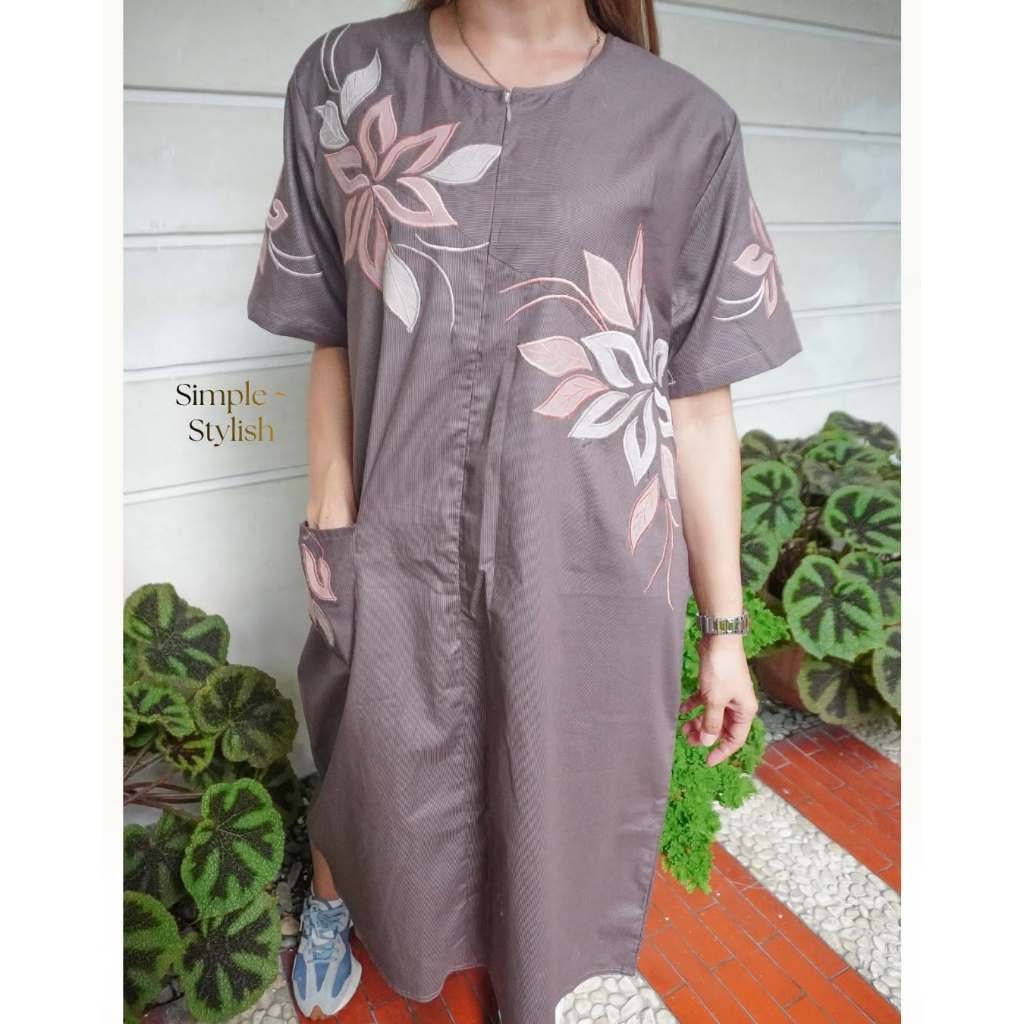 Daster Lengan Khas Malang Bahan Katun Jepang Premium Motif Bunga