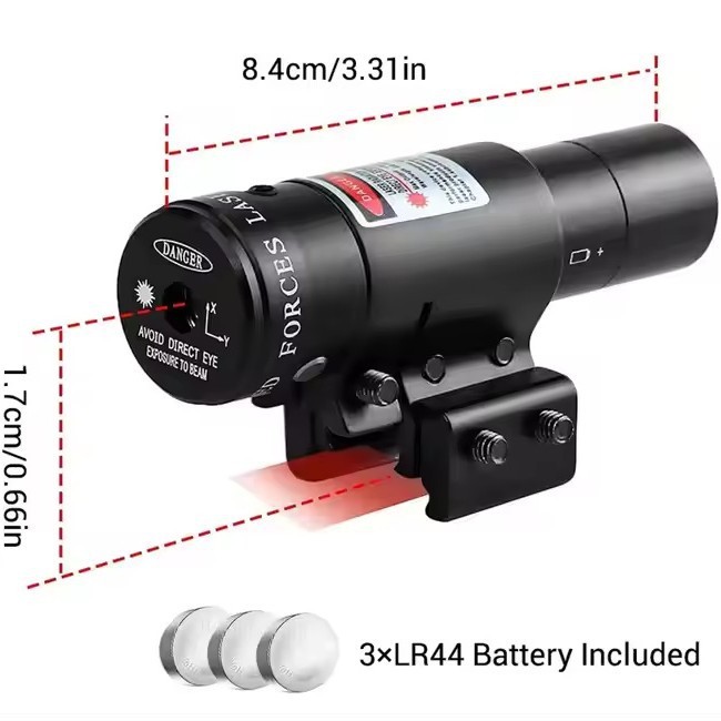 Iron Jia Tactical Red Laser Gun Mount Air soft Rifle 650nm - Gf01, Laser Merah Taktis untuk Senapan 