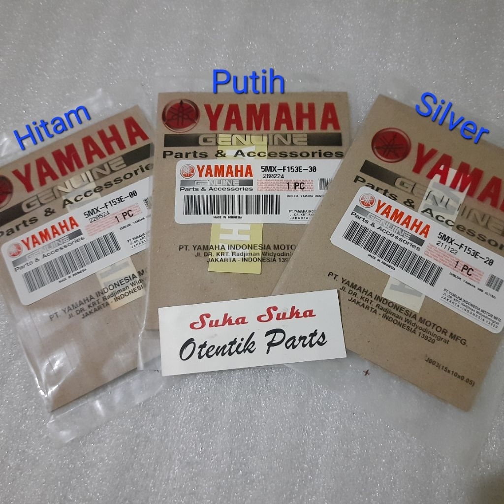 Stiker Emblem Logo Tulisan YAMAHA Kecil Hitam Putih Silver Mio Sporty Smile Ori Ygp l 5MX-F153E-00