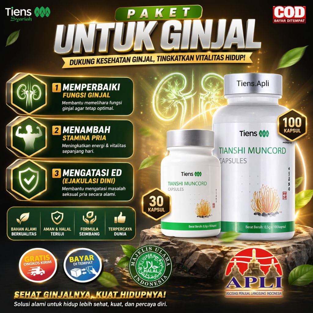 Muncord Tiens (Tianshi Muncord) isi 100 kapsul | Suplemen Batu Ginjal | Obat Batu Ginjal | Prostat |
