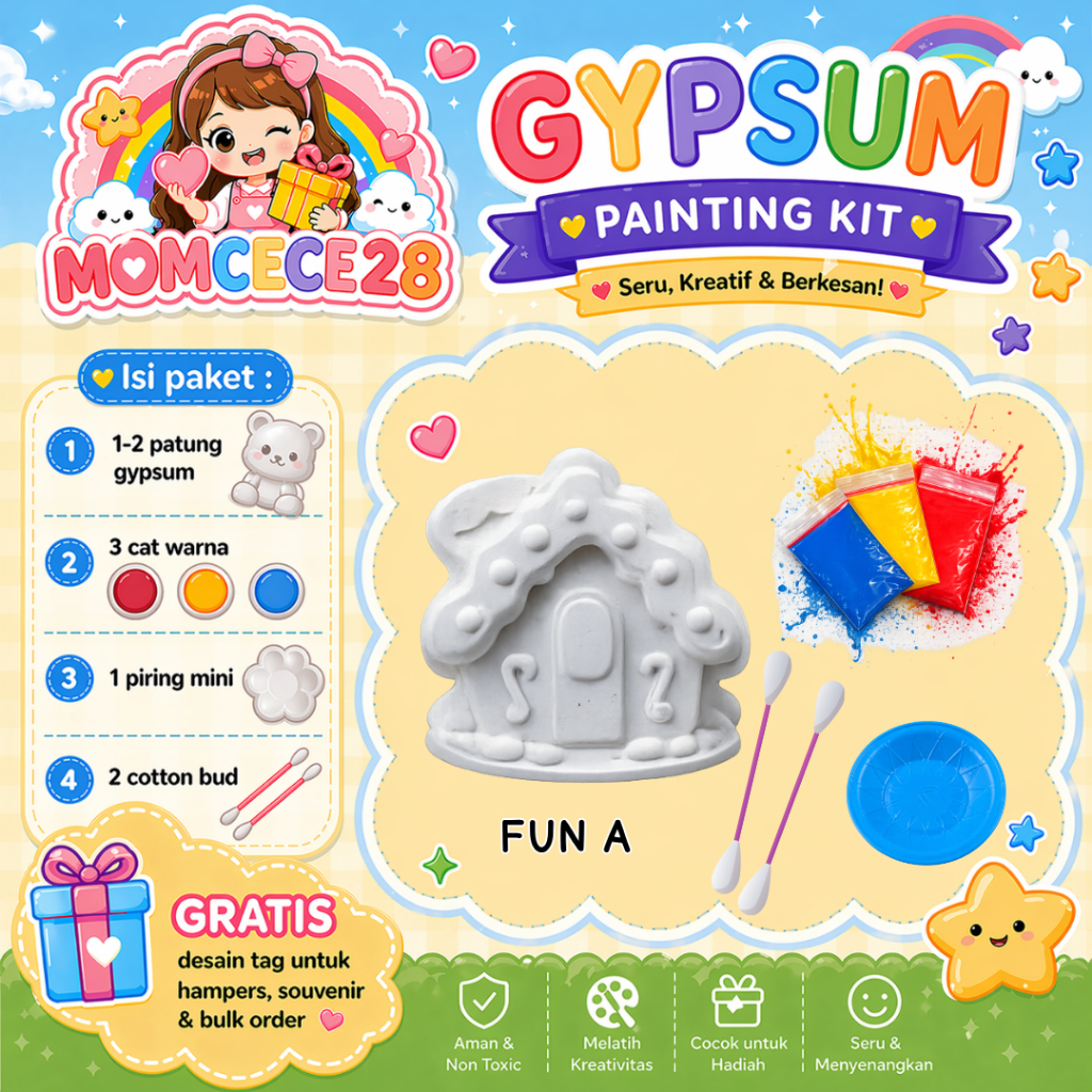 (TEMA FUN) GYPSUM MEWARNAI ANAK | MELUKIS GYPSUM | MEWARNAI GYPSUM | GYPFUN | MAINAN EDUKATIF | SOVE