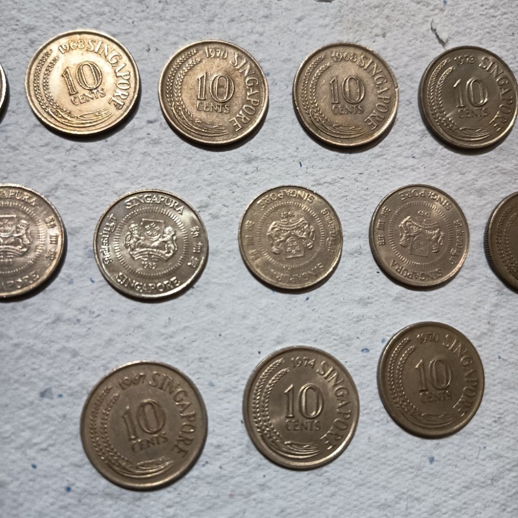 Koin Koleksi 10 cents Singapore