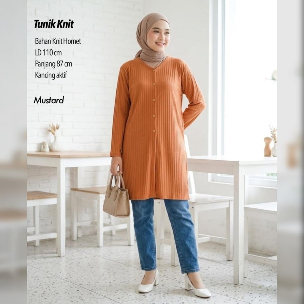 TUNIK KNIT TERBARU / TUNIK KNIT HORNET