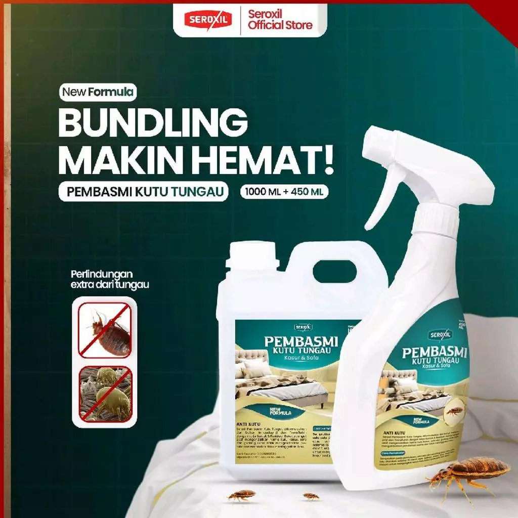 SEROXIL PEMBASMI KUTU TUNGAU KASUR DAN SOFA BAHAN KAIN / FABRIC - PEMBASMI KUTU KASUR - OBAT TUNGAU 