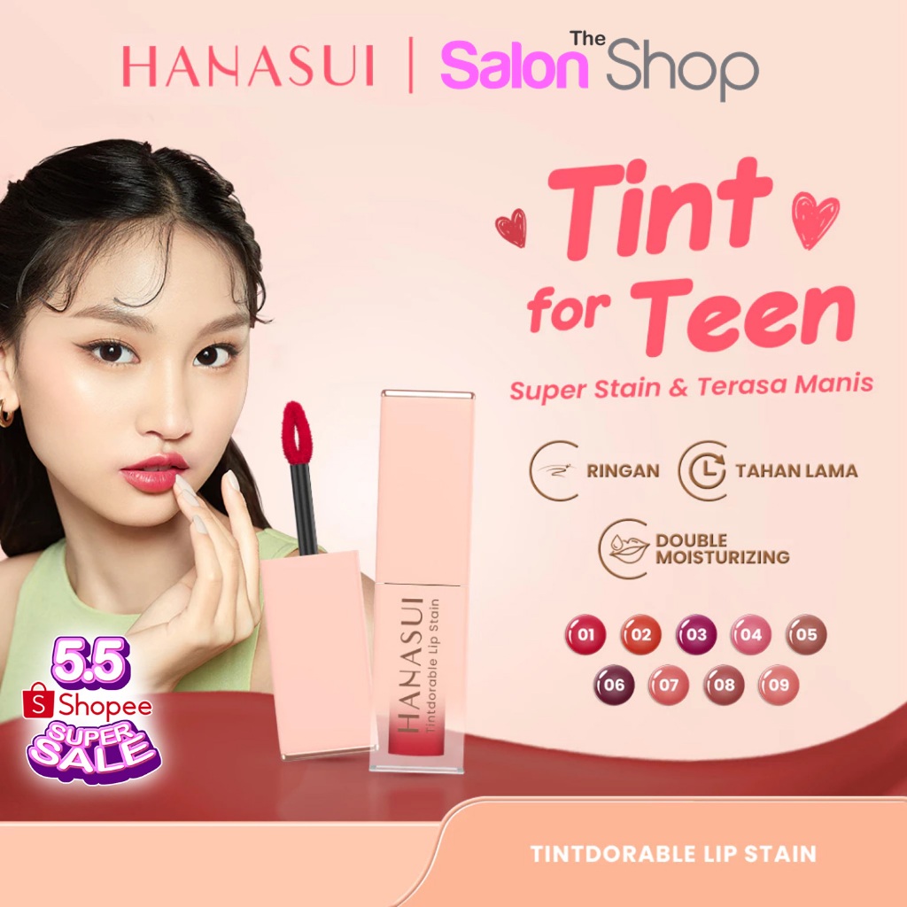 HANASUI Tintdorable Lip Stain | Lip Tint | Lipstick aqua jelly tint transferproof | gdkd01
