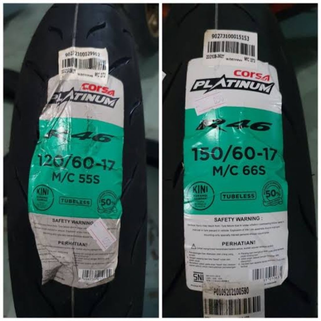 BAN LUAR CORSA PLATINUM R46 120/60/17 - 150/60/17