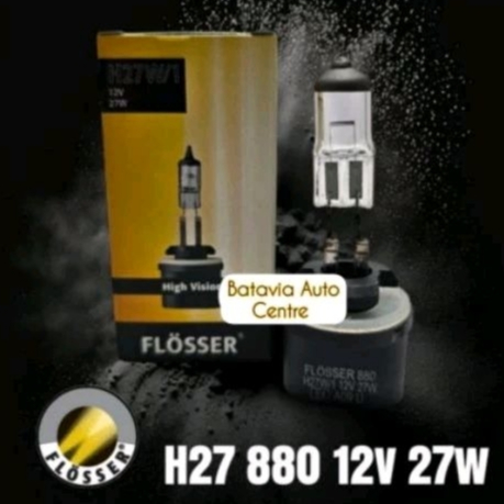 Bohlam Lampu Halogen H27W/1 12V 27W Flosser German Original