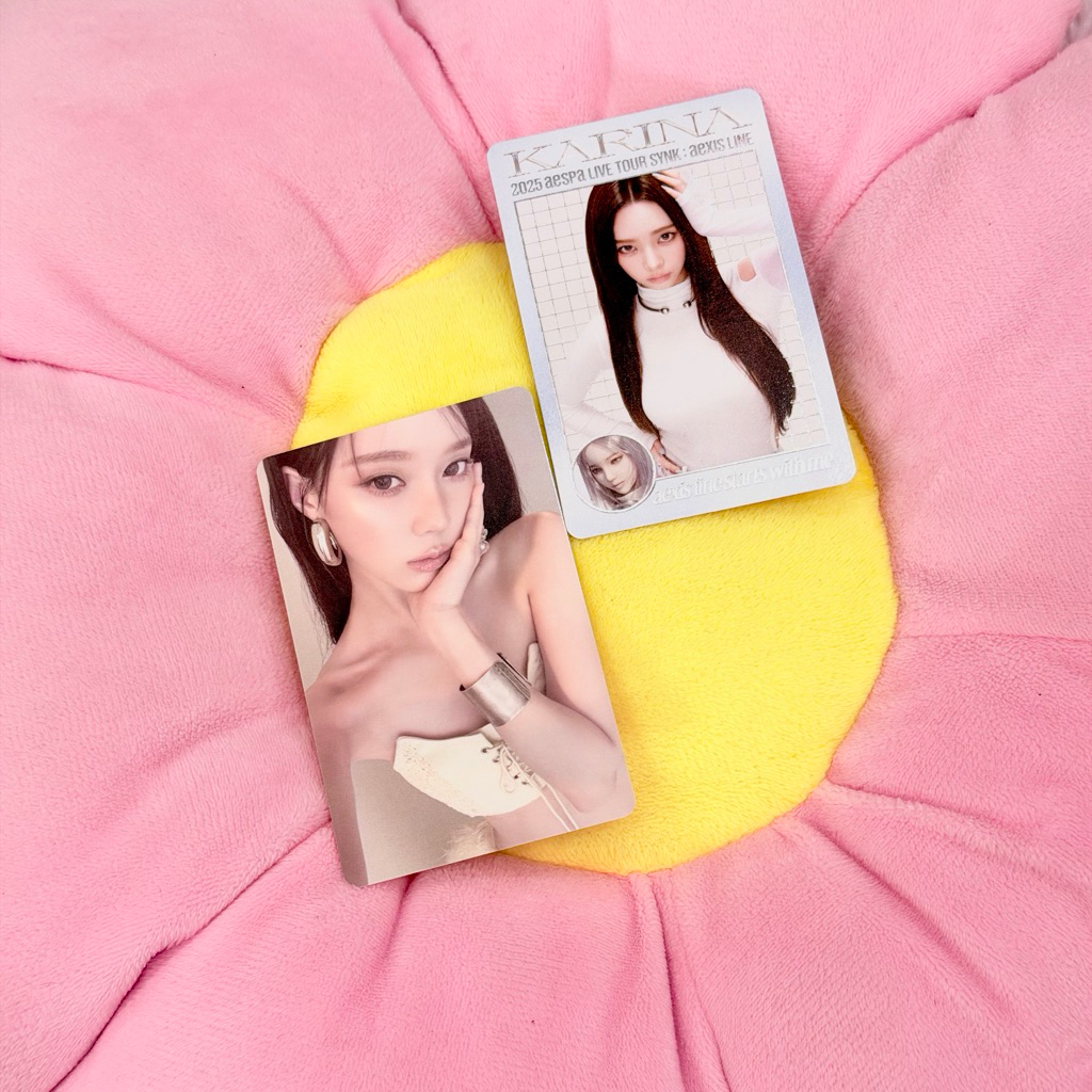 official aespa synk aexis line karina winter trading card tc photocard pc