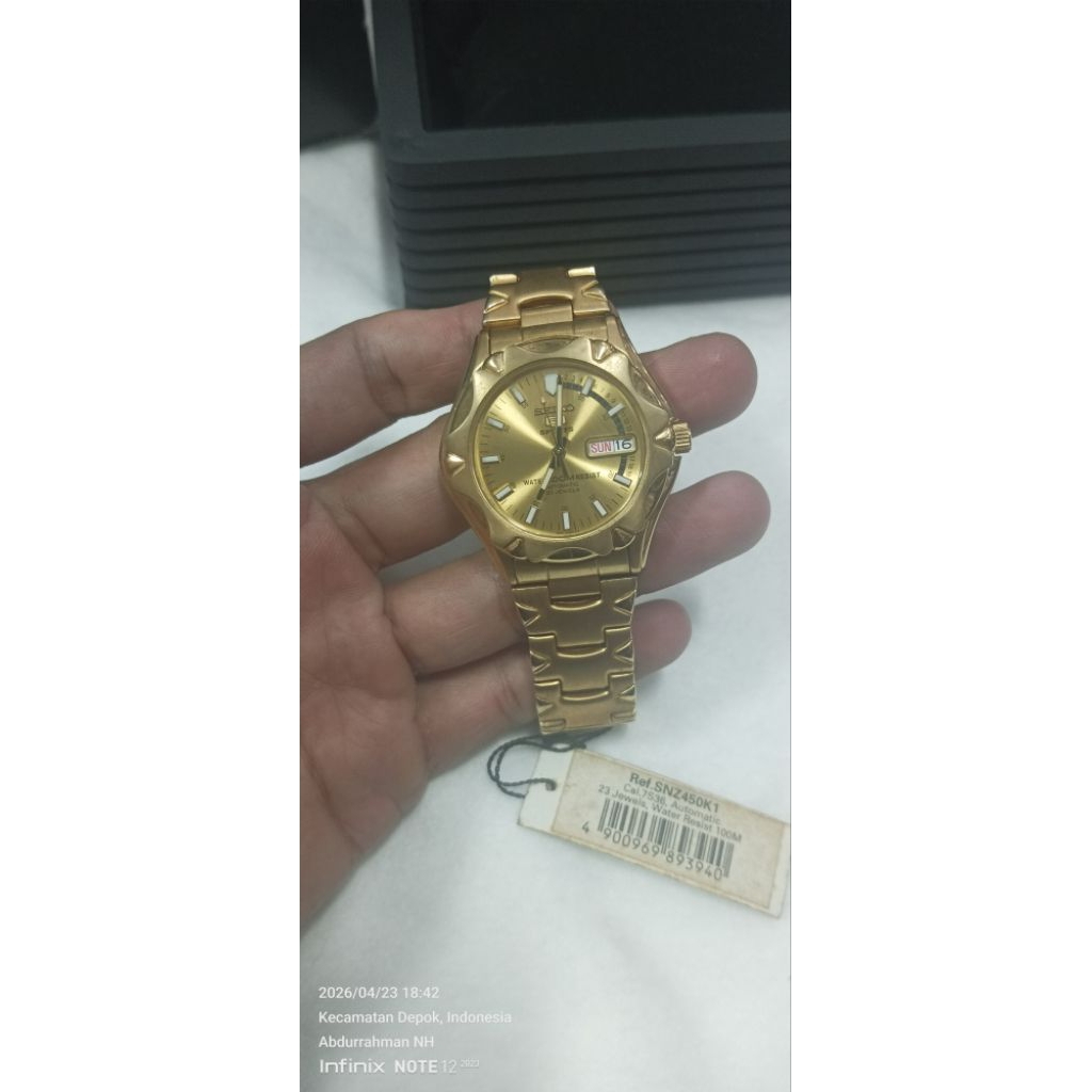 Jam Automatic Gold Seiko NOS Normal