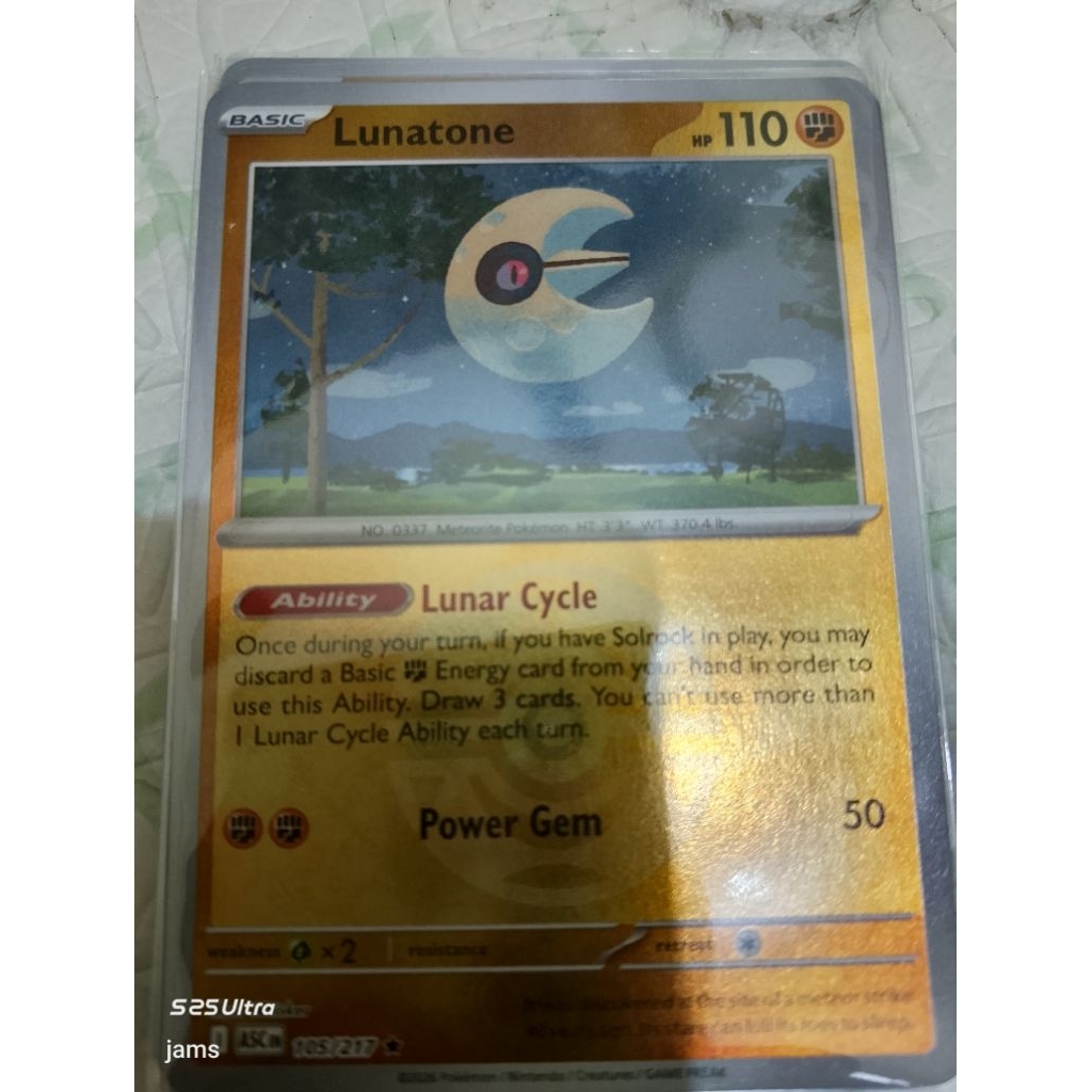Pokemon Lunatone dusk ball holo en