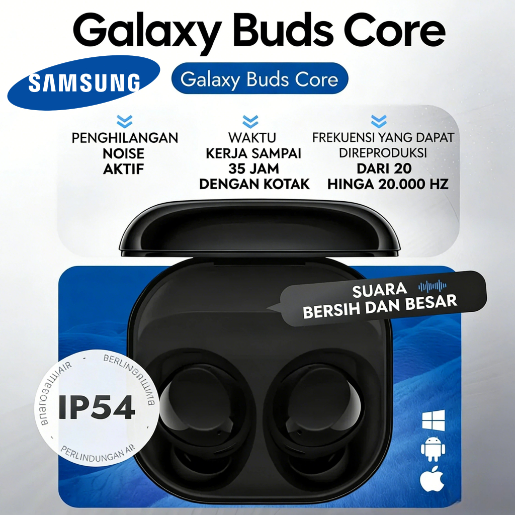 [ 100%  ori ] Samsung Galaxy Buds Core Wireless Earphone Headset Bluetooth